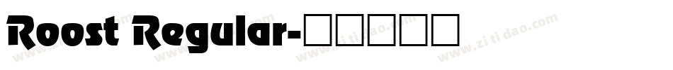 Roost Regular字体转换